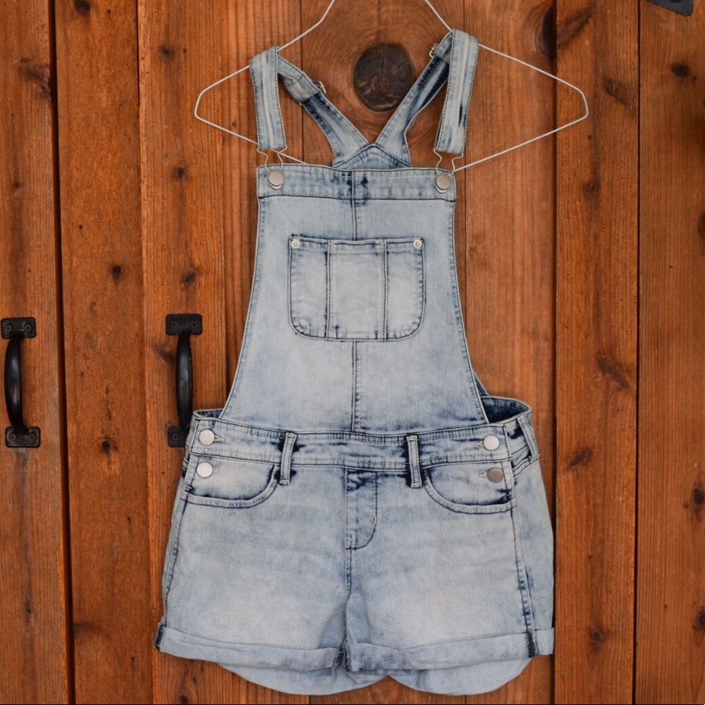 Blue Jean Overall Shorts